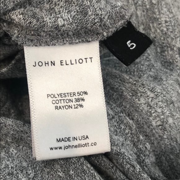 John Elliot Mens gray T-shirt size 5 (XL) - Picture 5 of 5